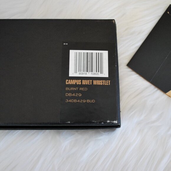 NWT Frye Campus Rivit Wristlet Burnt Red DB429 - Picture 3 of 5